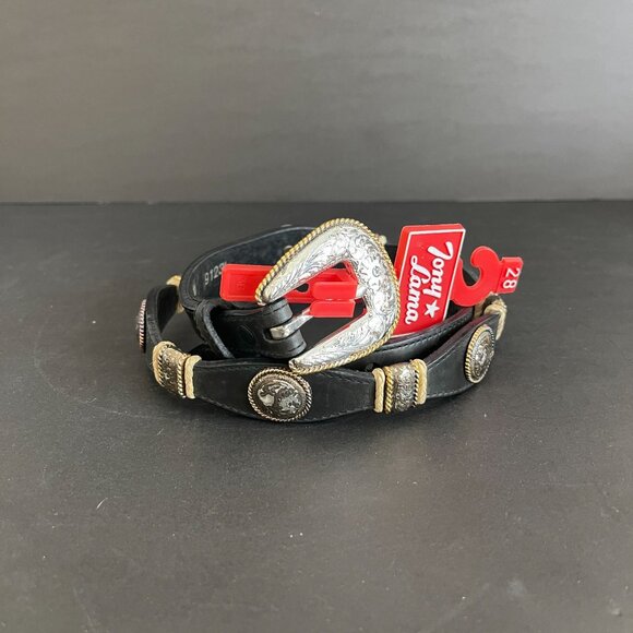 Tony Lama | Accessories | Vintage Tony Lama Scalloped Black Western ...